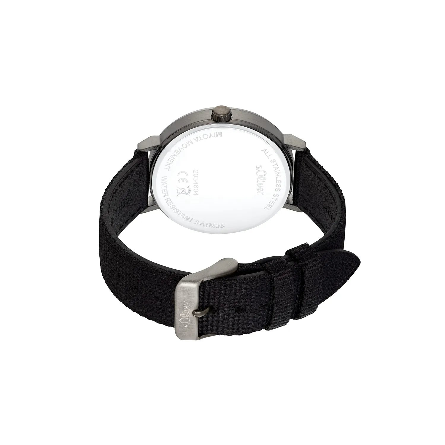 s.Oliver montre homme cuir gris quartz