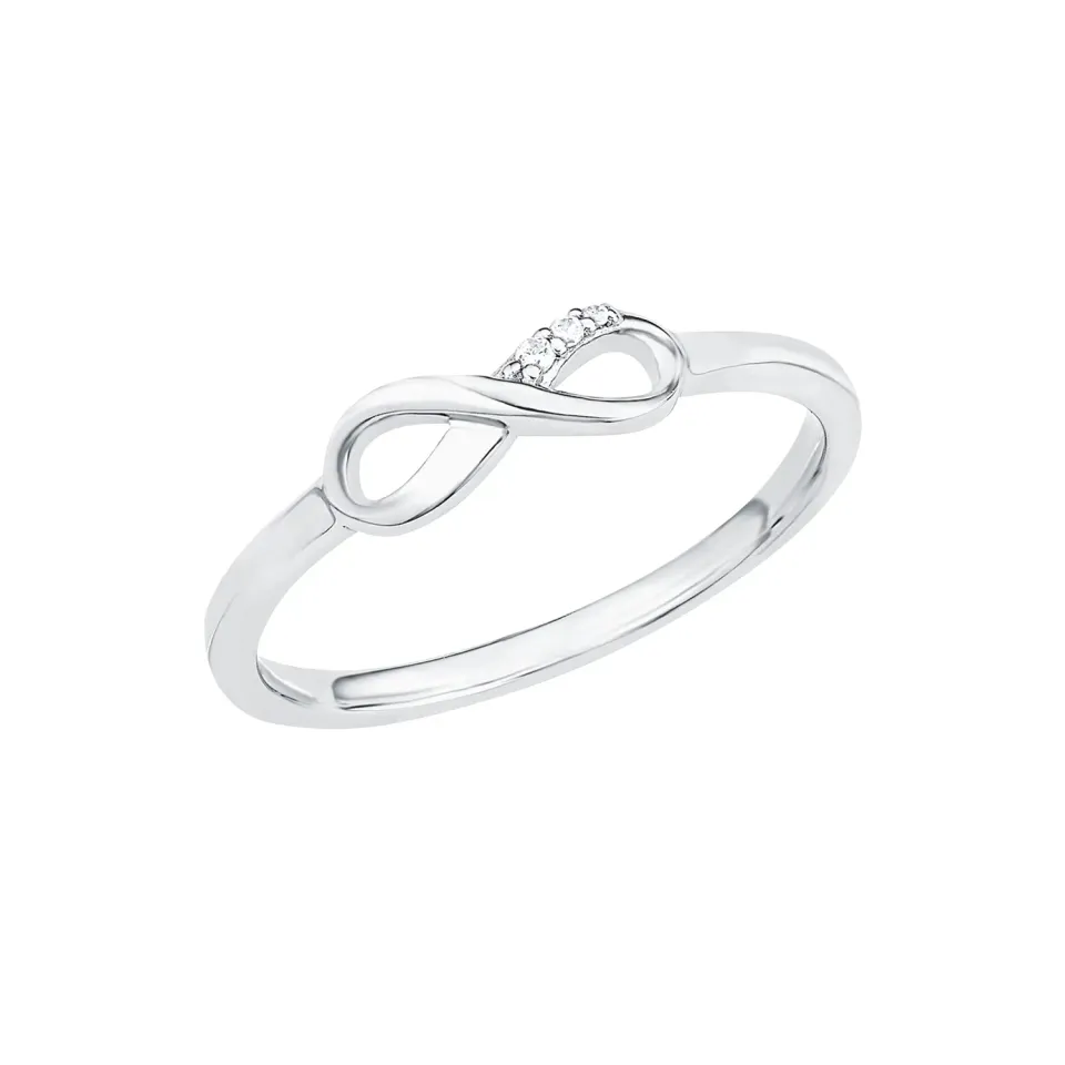 s.Oliver SO PURE bague infini argent 925 taille 56 zircones