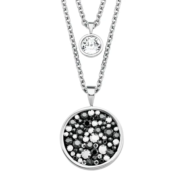 s.Oliver collier femme argent acier cristal