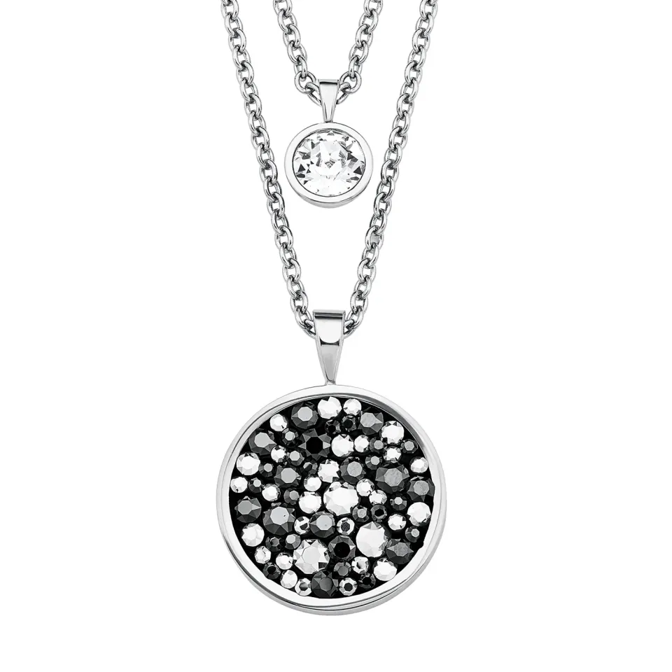 s.Oliver collier femme argent acier cristal