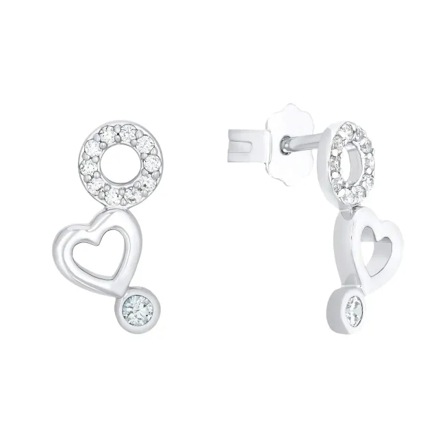 s.Oliver 2031515 boucles d'oreilles coeur argent enfant