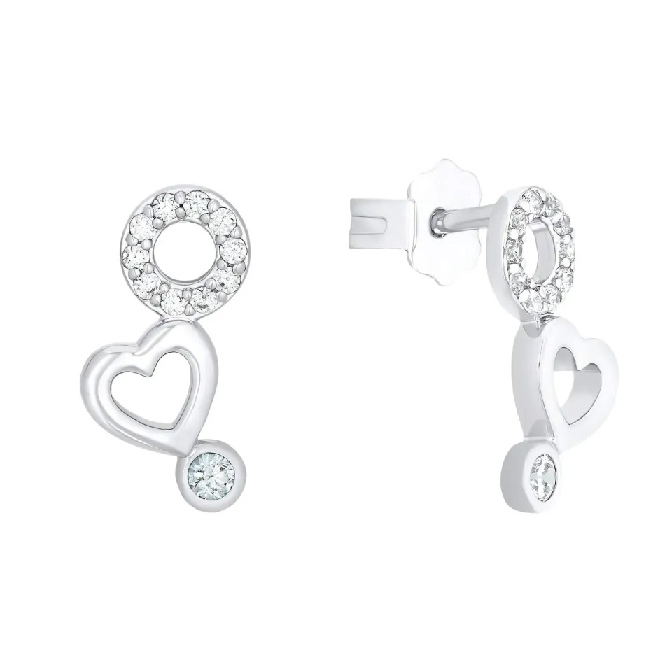 s.Oliver 2031515 boucles d'oreilles coeur argent enfant