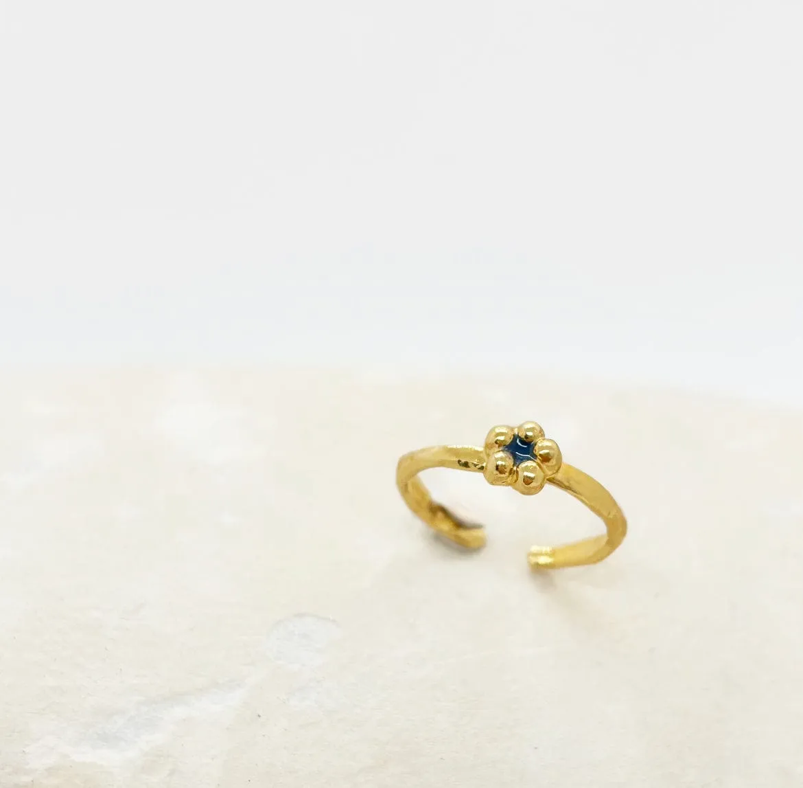 Elise Tsikis Lali bague fleur réglable rose femme