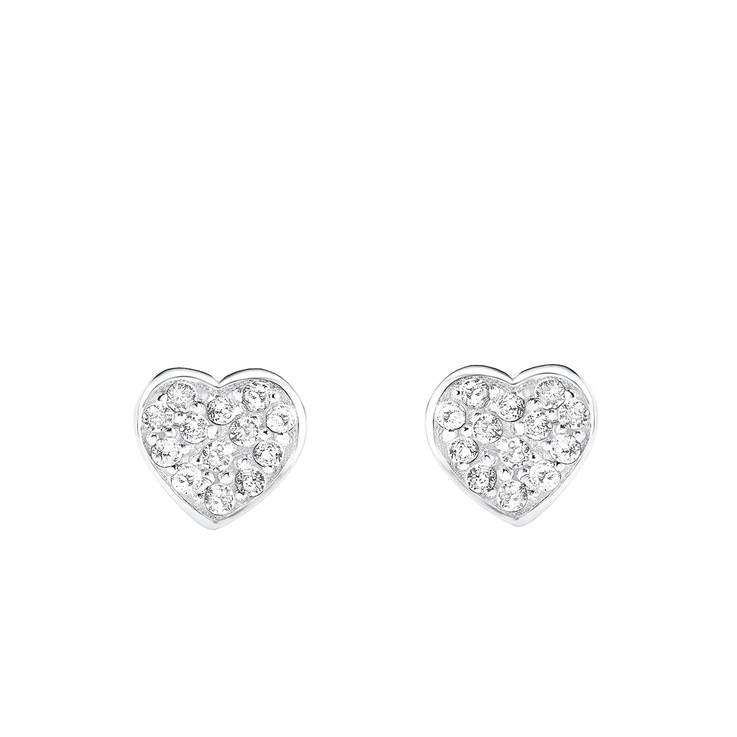 s.Oliver Cœur boucles d'oreilles fille argent blanc