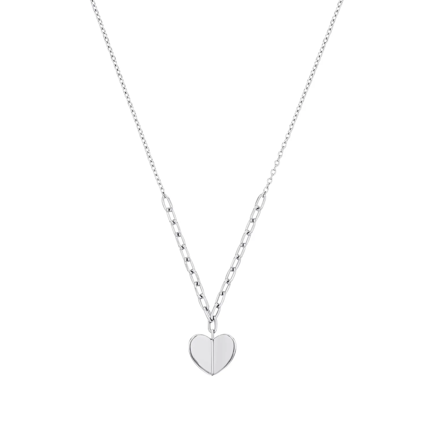 s.Oliver collier femme double cercle noir cristal