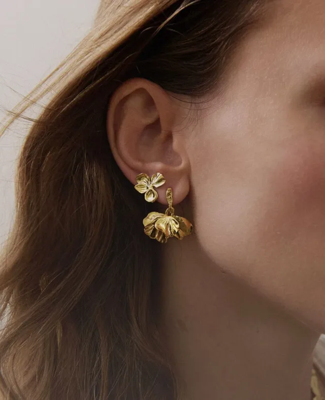 Elise Tsikis Syvota boucles d’oreilles dorées