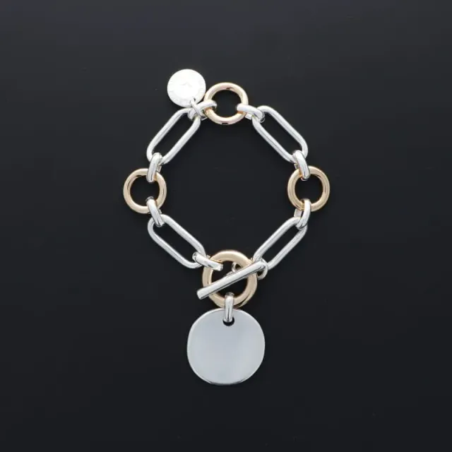 Secret de Cuir N°1619 bracelet 381 bicolore doré argenté