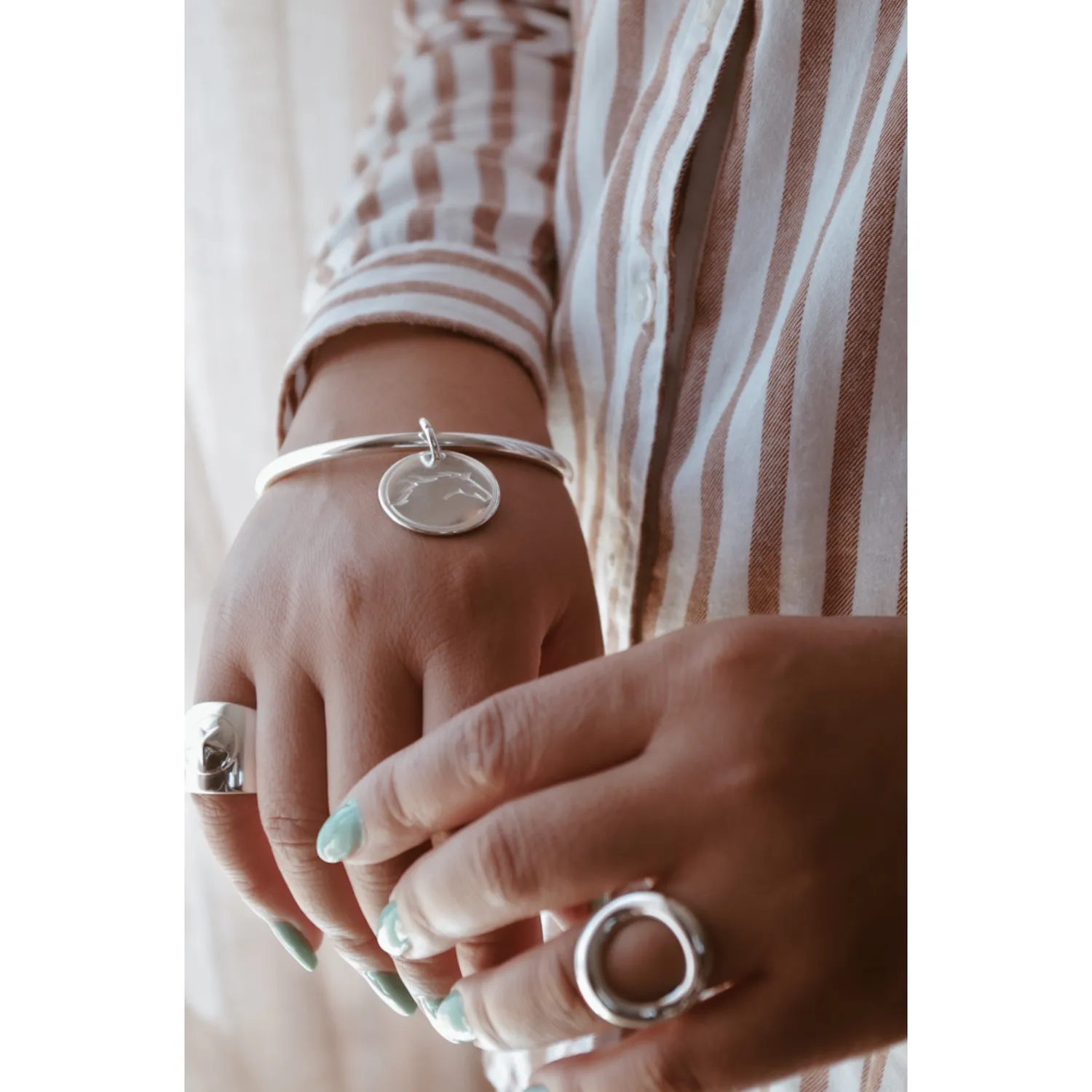 Secret de Cuir N°1307 étoile bague chevalière plaqué argent