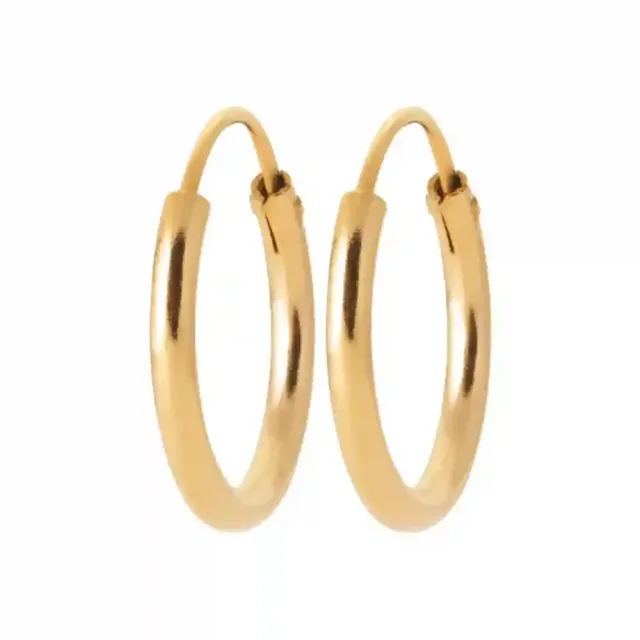 Oriana France créoles 16 mm boucles d'oreilles plaqué or