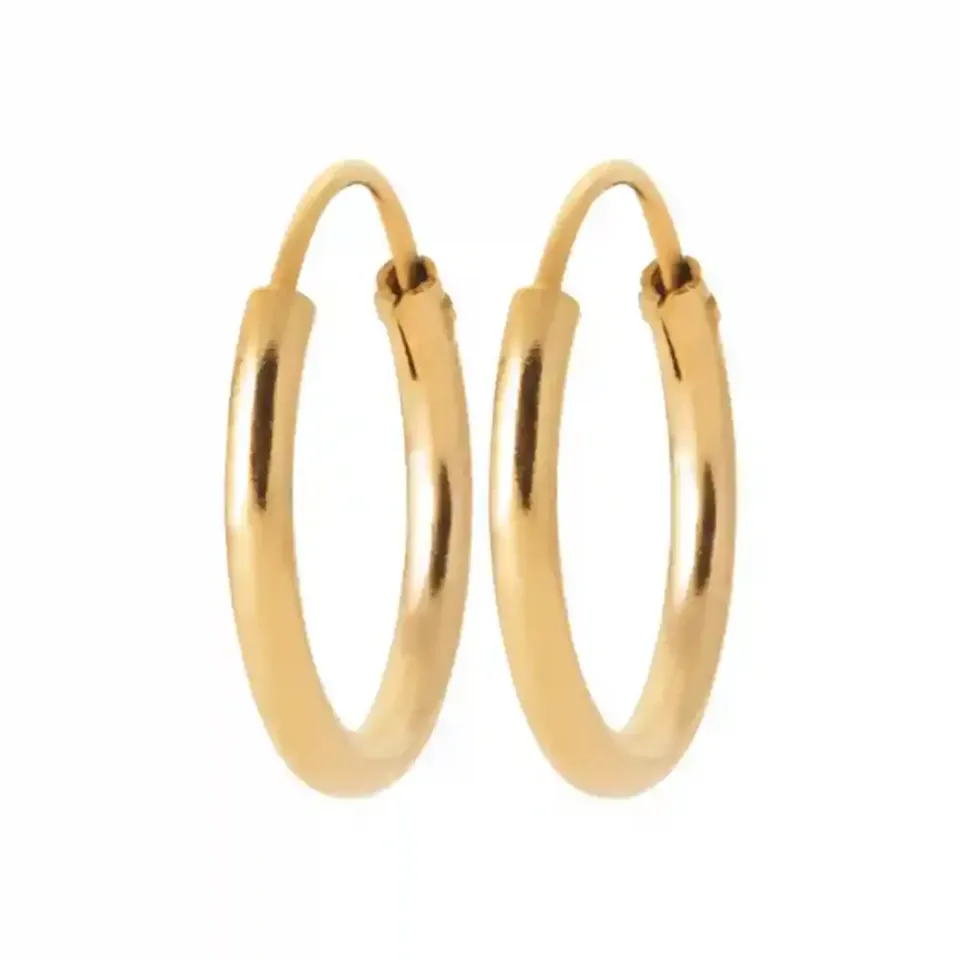 Oriana France créoles 16 mm boucles d'oreilles plaqué or