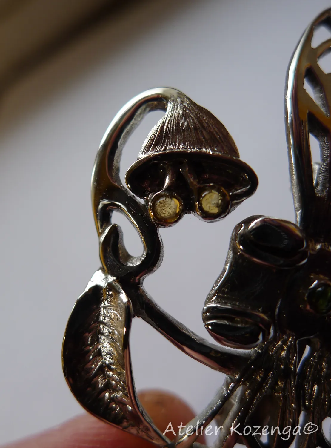L'Atelier Kozenga Libellule broche argent 950
