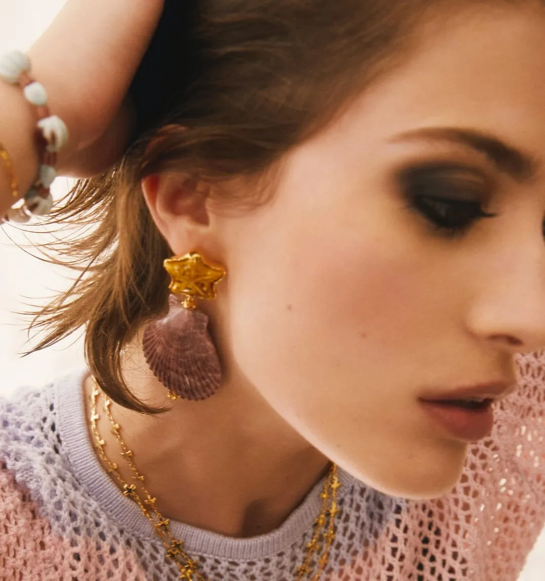 Elise Tsikis Buenasvista boucles clips coquillage