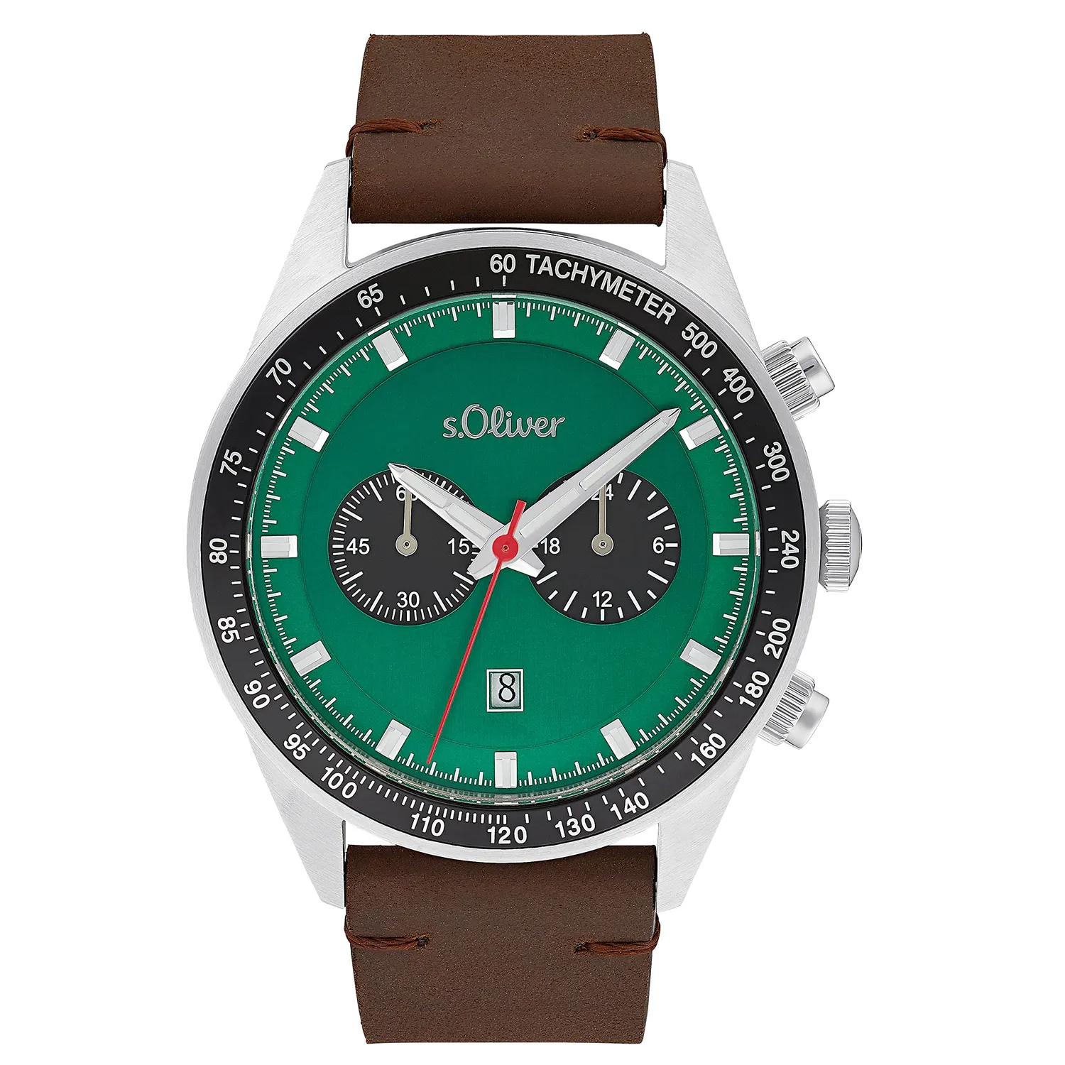 s.Oliver montre homme chronographe noir IP 5 bar