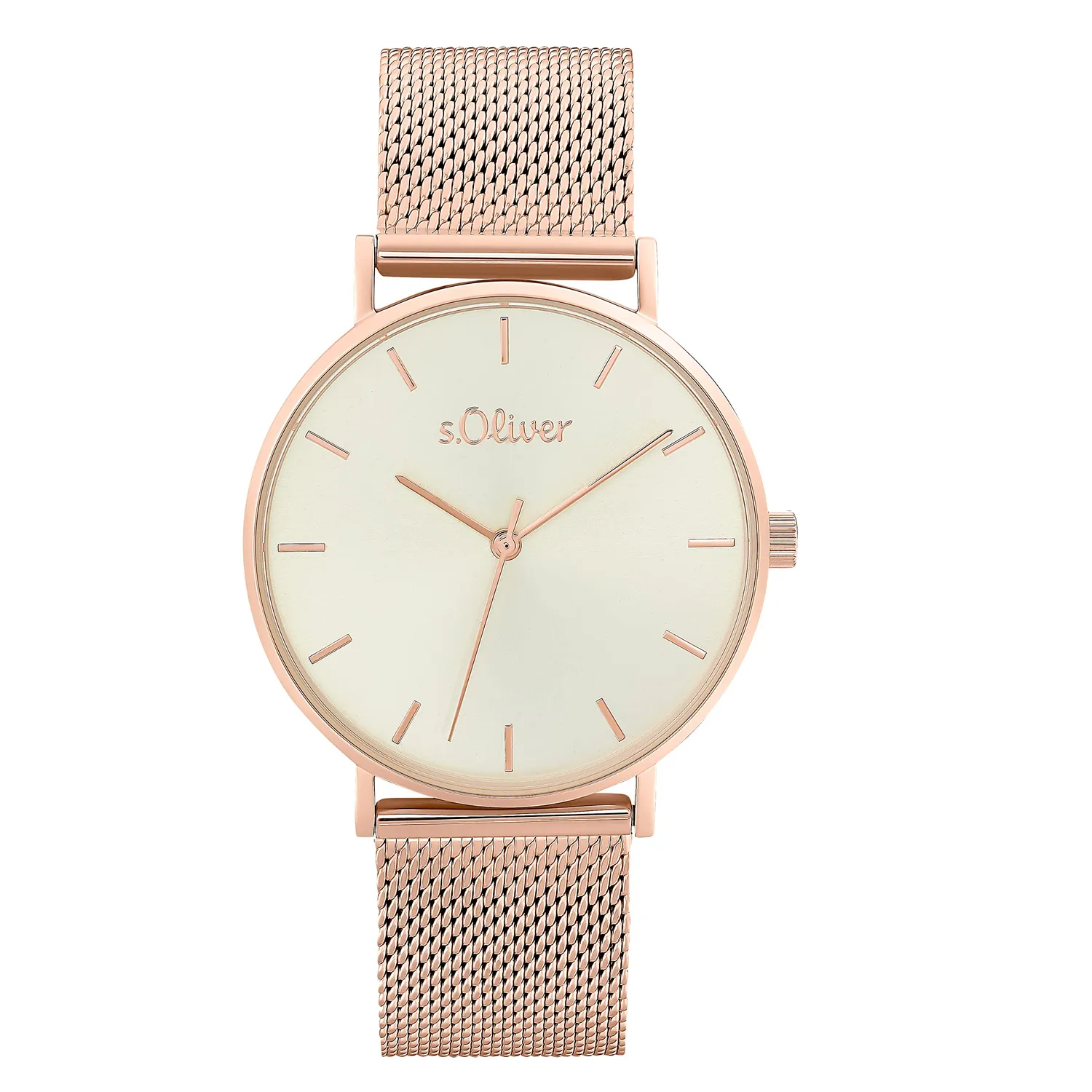 s.Oliver montre femme milanaise dorée