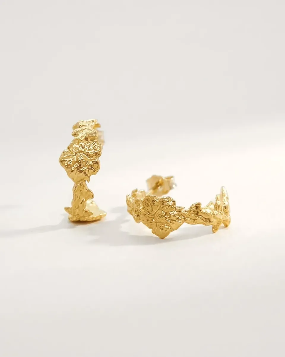 Elise Tsikis Le Trousseau Psia boucles d’oreilles or jaune