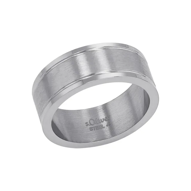 s.Oliver Bague Homme Acier Inoxydable Taille 66 Gravable