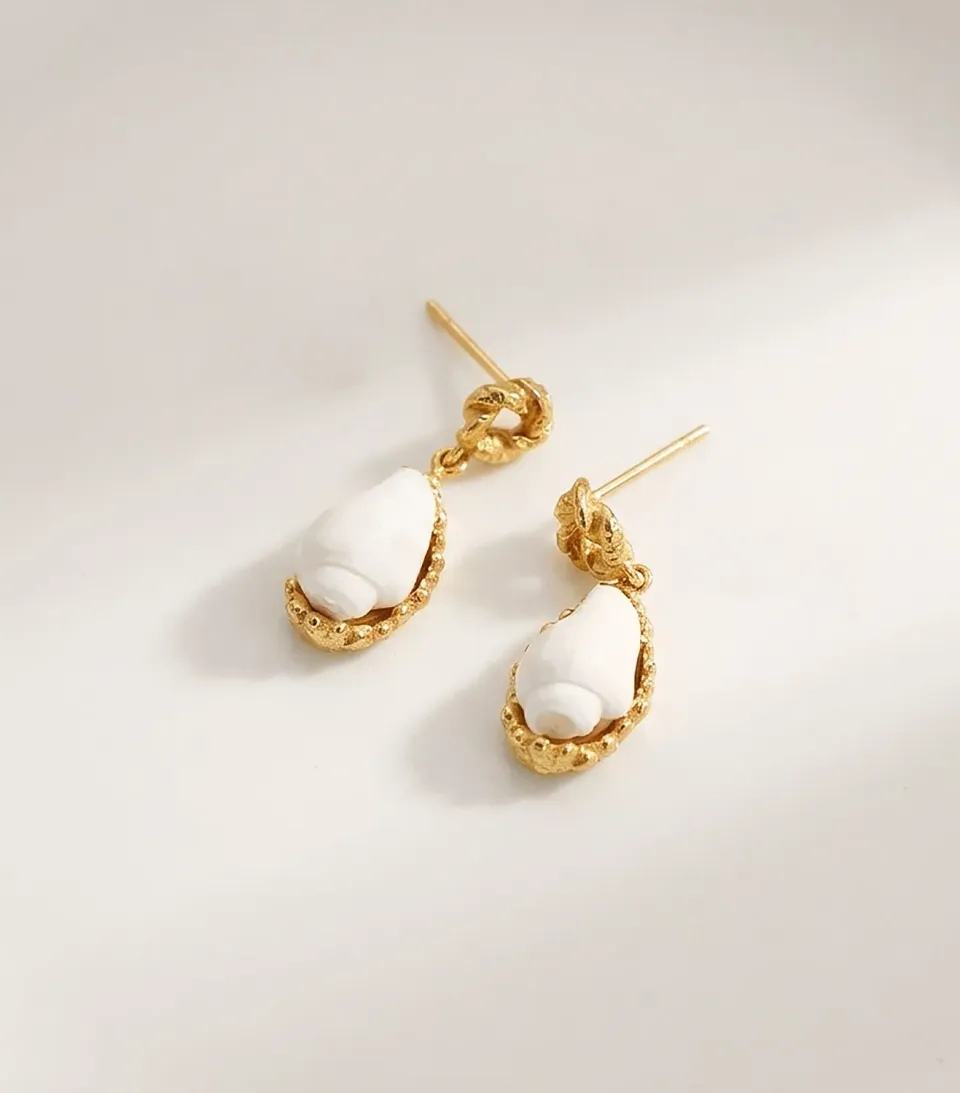Elise Tsikis Brume boucles coquillage enfant 1,5 cm