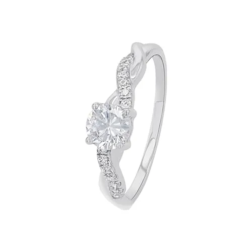 s.Oliver Solitaire bague femme argent zircone taille 56