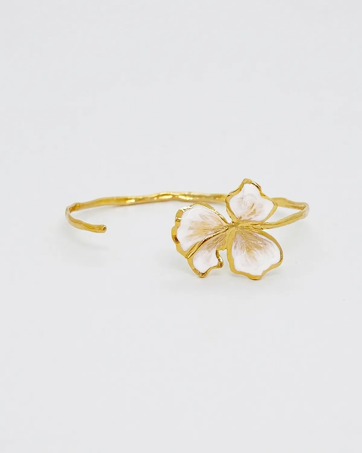 Elise Tsikis Eunoia bracelet doré fleur émaillée