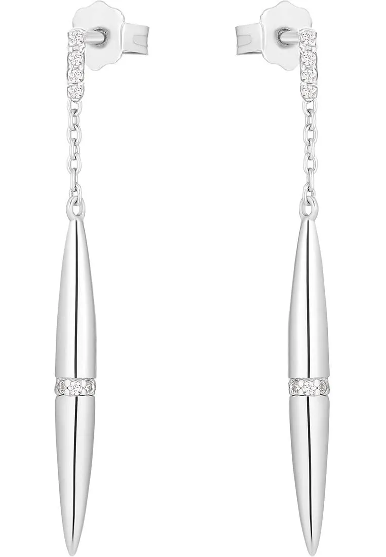 s.Oliver 2034977 boucles pendantes argent zircone 3,9 cm