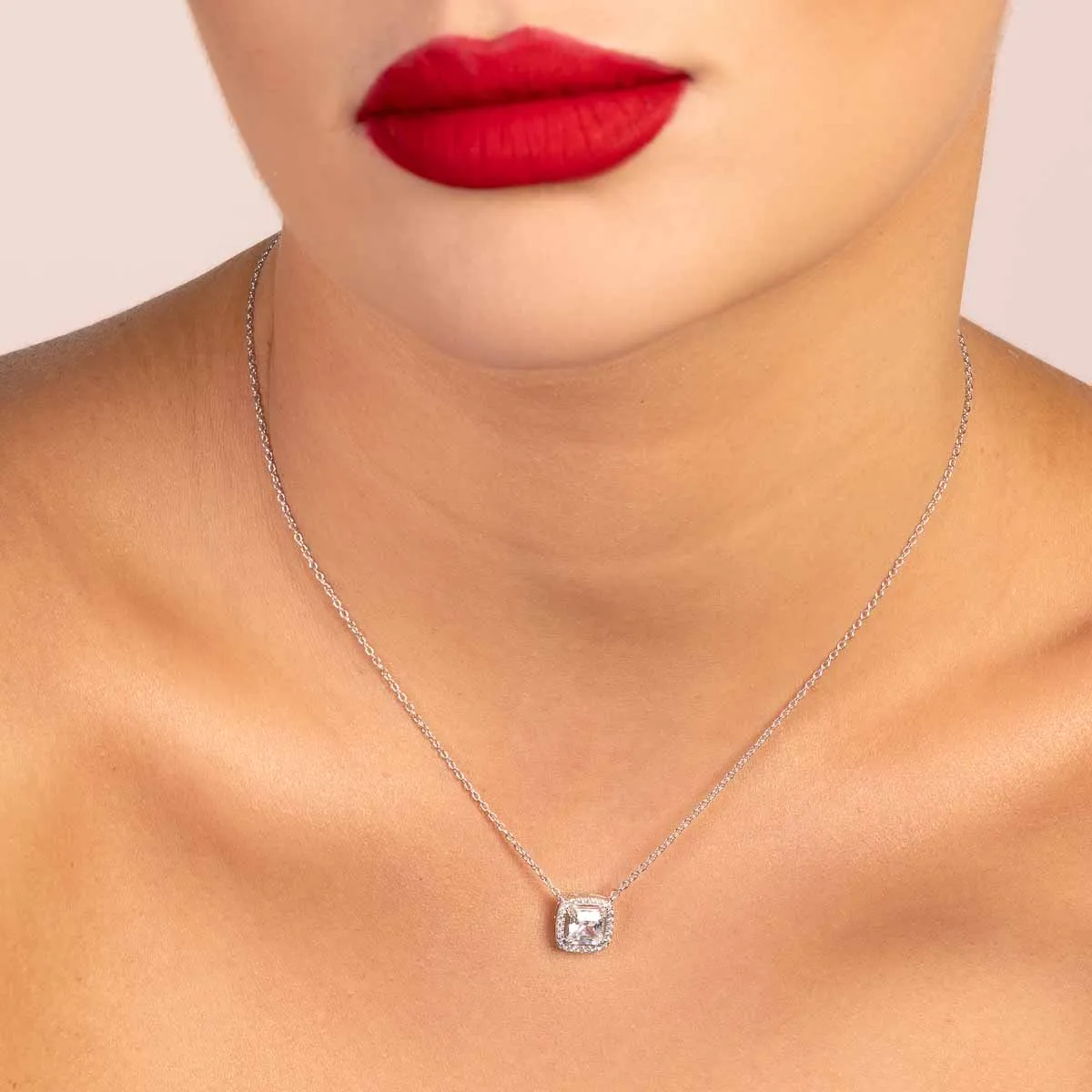 Ultima Edizione collier point lumière zircone blanc