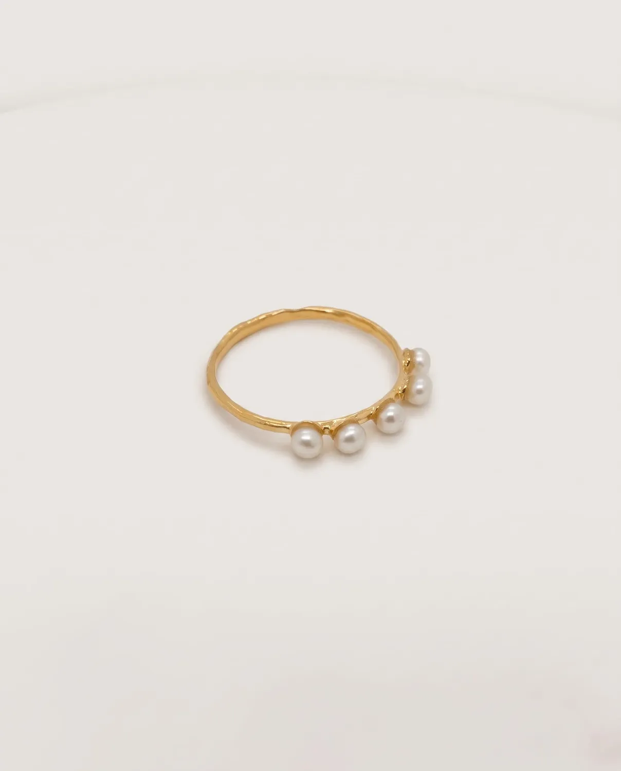 Elise Tsikis Plaka bague perle de culture doré taille 54