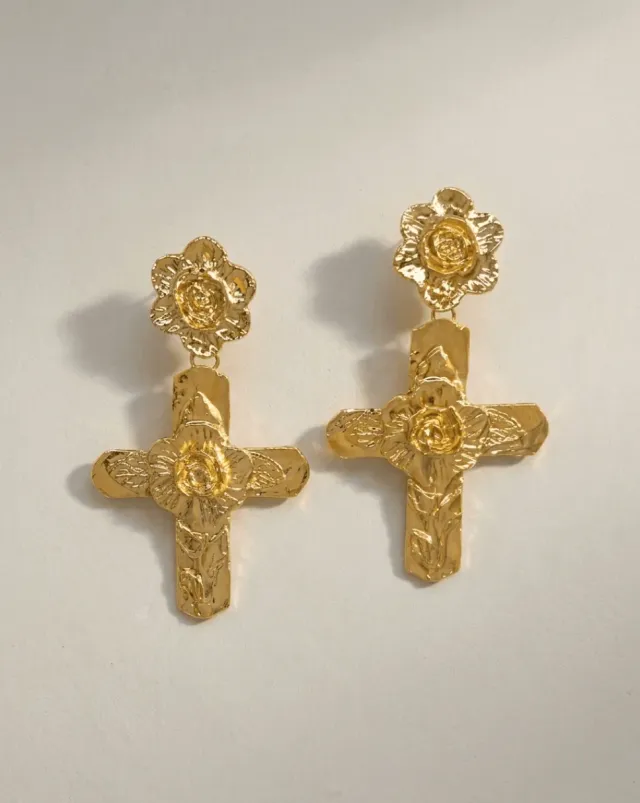 Elise Tsikis Sian boucles d'oreilles pendantes clips