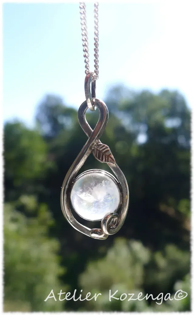 L'Atelier Kozenga Luna pendentif argent labradorite 10 mm