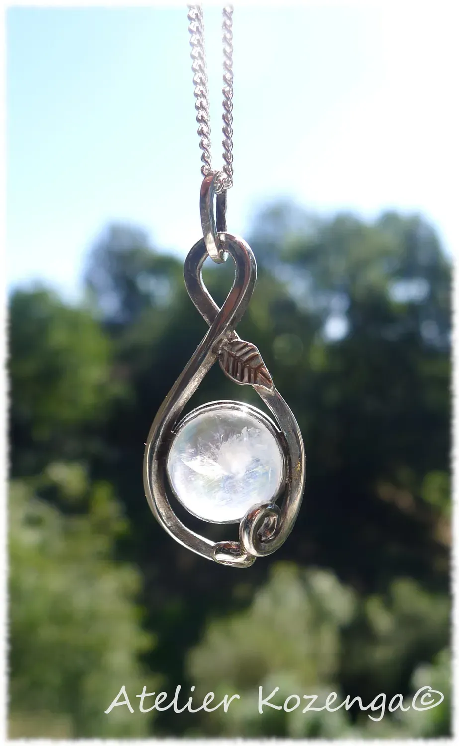 L'Atelier Kozenga Luna pendentif argent labradorite 10 mm