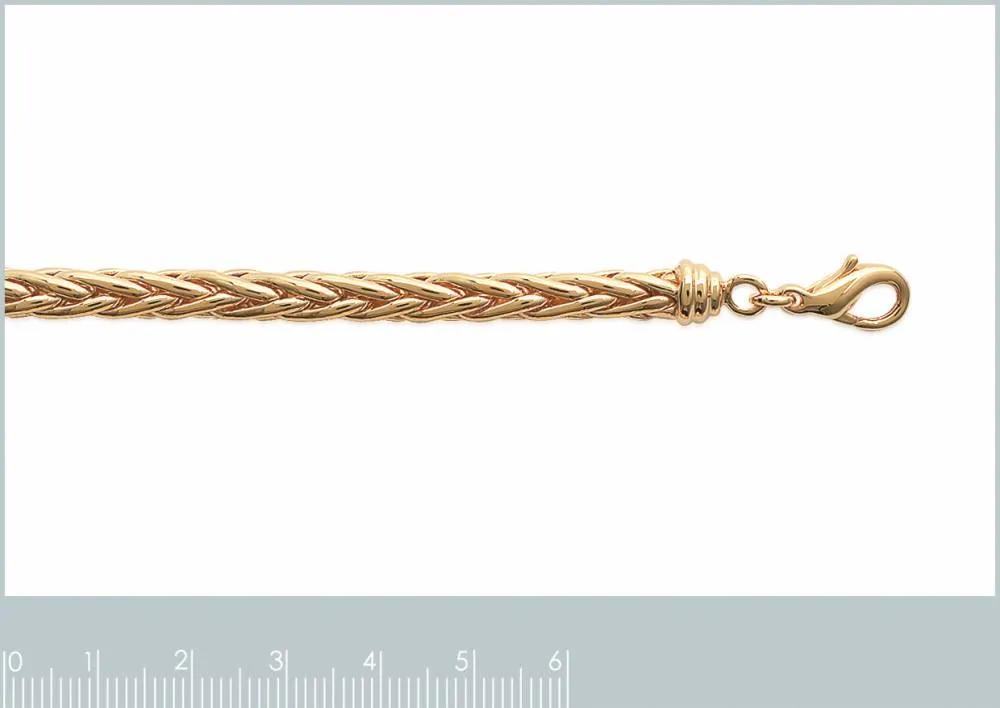 Oriana France bracelet plaqué or maille palmier
