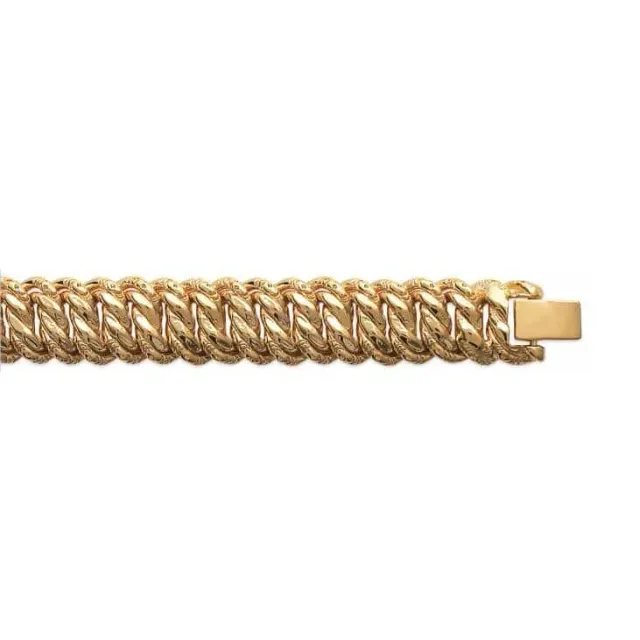 Oriana France maille américaine bracelet plaqué or vintage