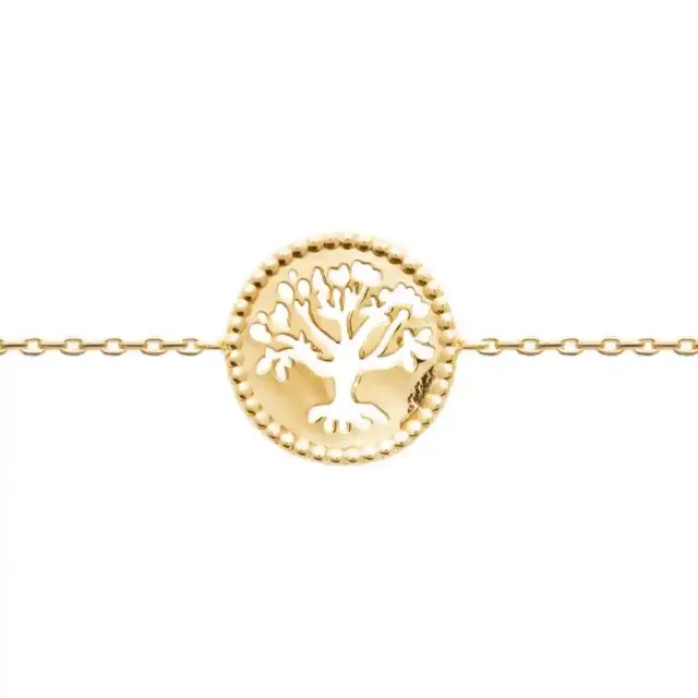 Oriana France arbre de vie bracelet plaqué or 18 carats hypoallergénique