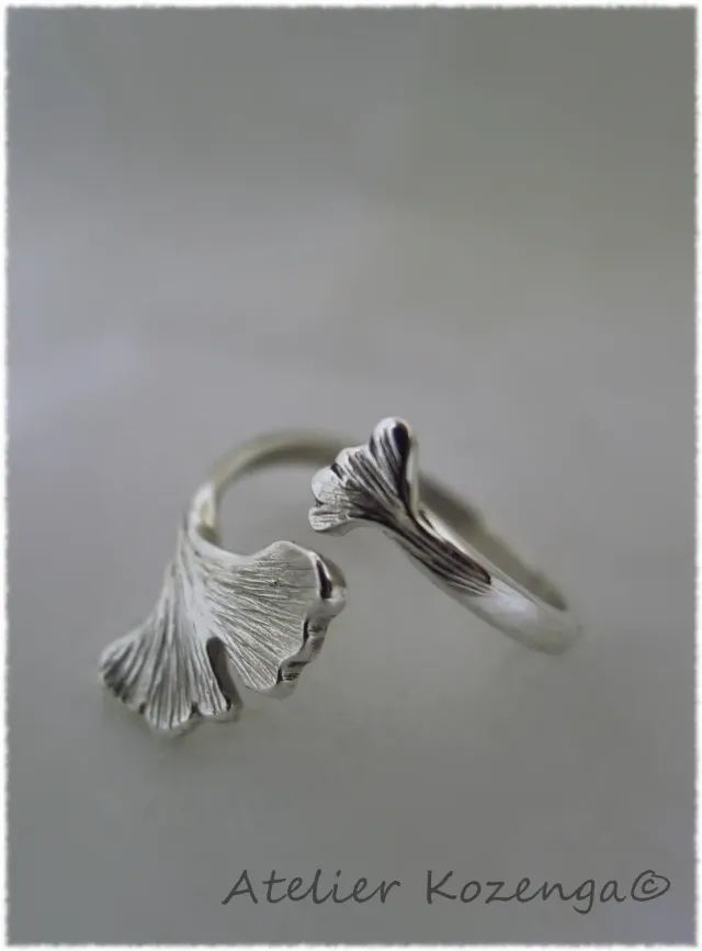 L'Atelier Kozenga Ginko bague argent massif 950
