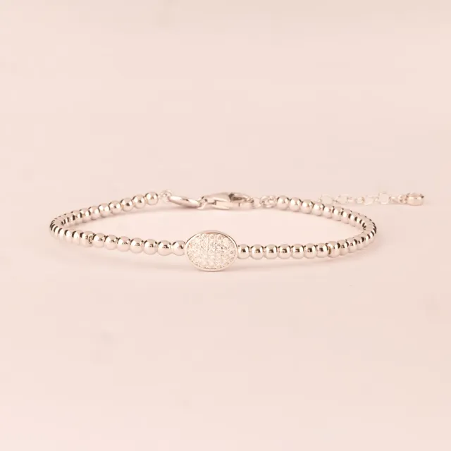 Ultima Edizione bracelet bangle ovale pavé zircons