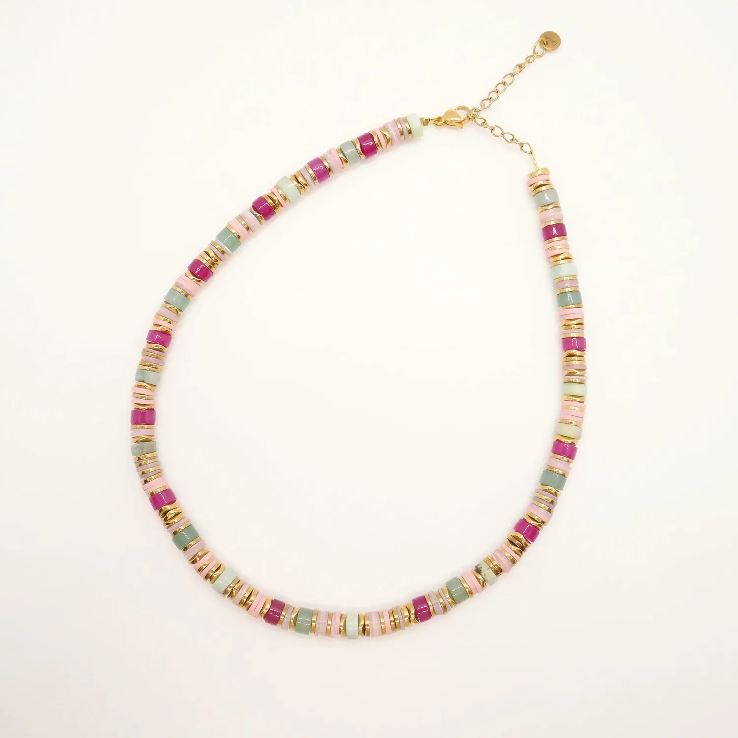 Cloralys Elwood rose Cléa Katalina colliers lot 3 pierres fines