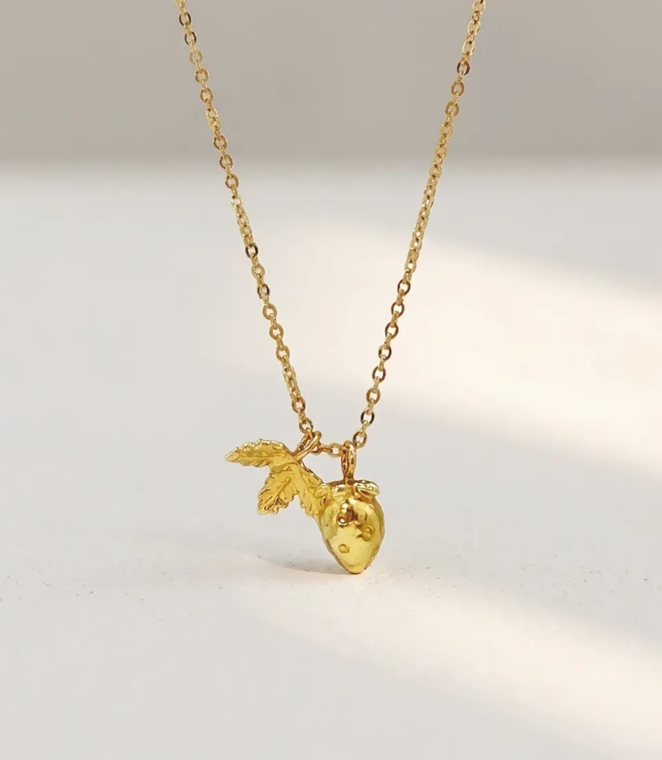 Elise Tsikis Fraisis collier doré femme or jaune 40 cm
