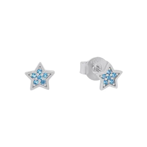 s.Oliver clous fille argent étoile bleue cristal
