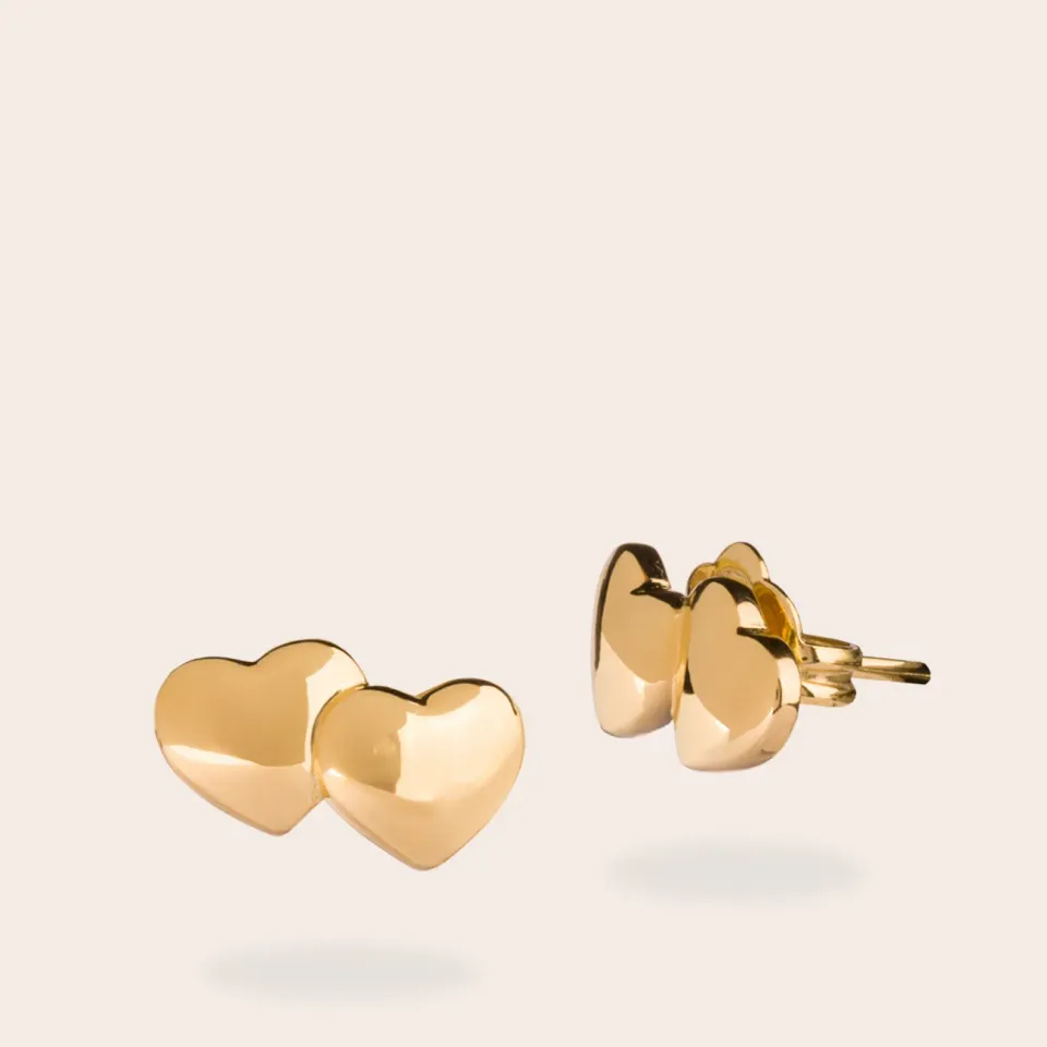 Ultima Edizione puces double petit coeur lisse
