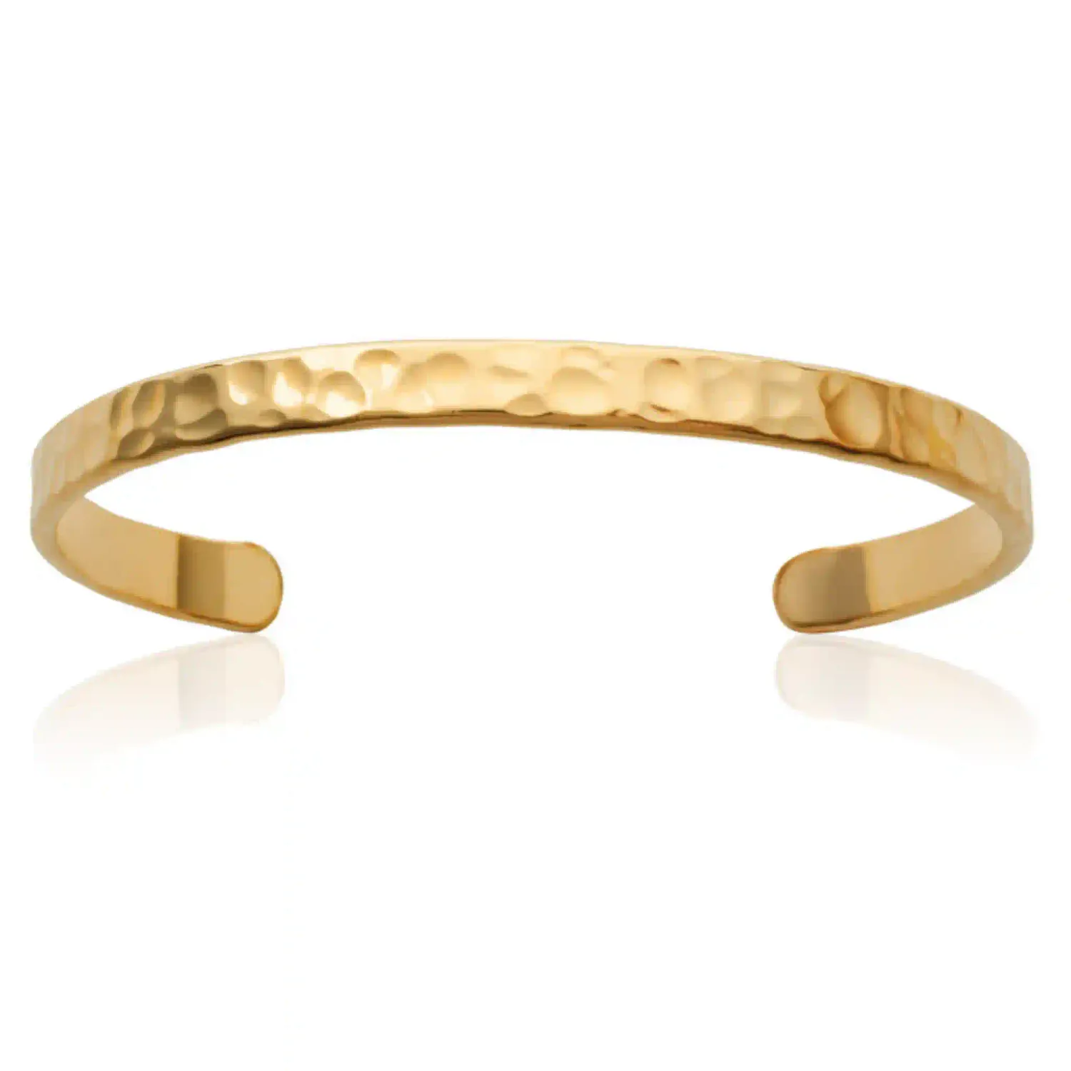 Oriana France bracelet jonc martelé plaqué or 18 carats