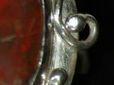 L'Atelier Kozenga Jaspe rouge bague argent 950 taille 50