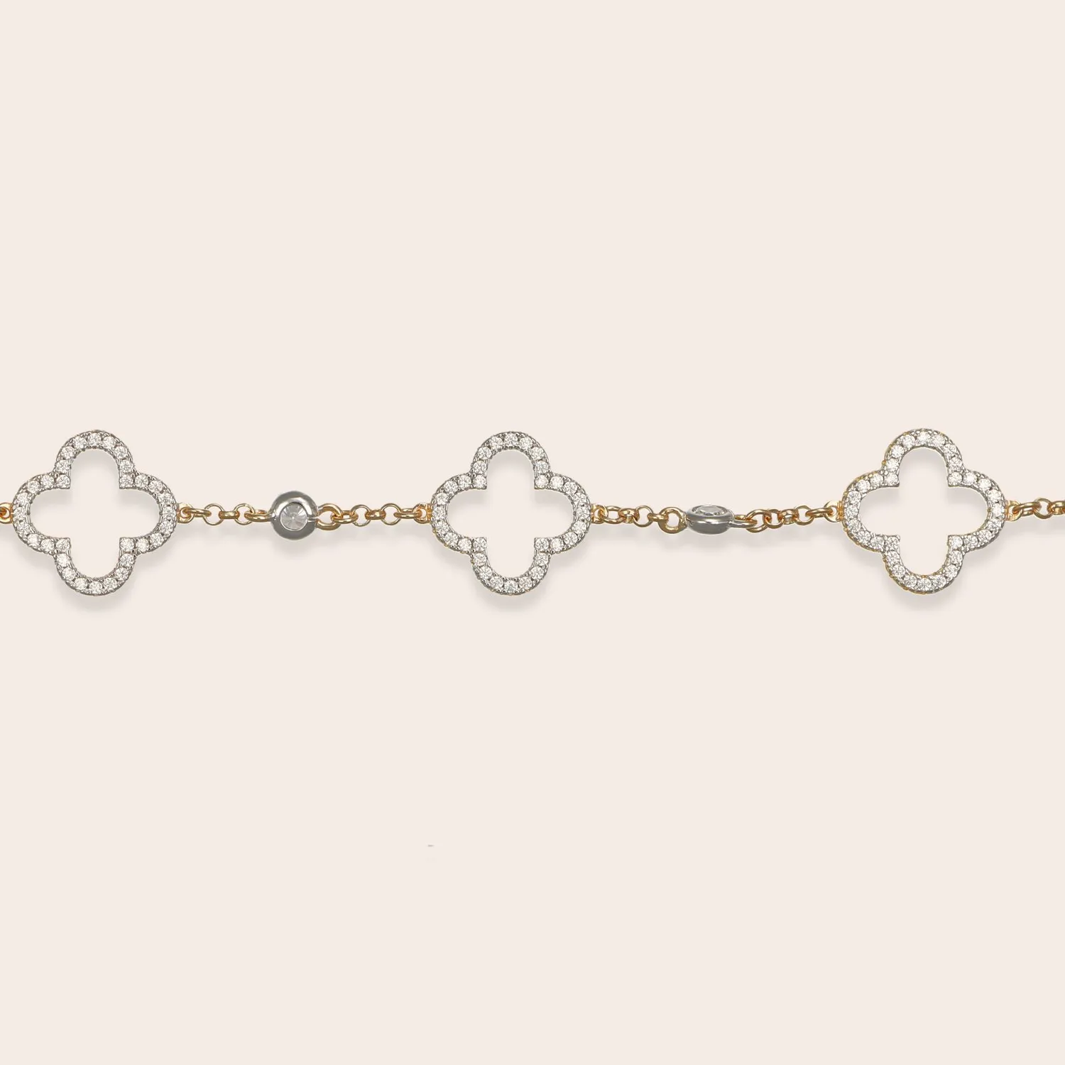 Ultima Edizione Fiori Stilizzati bracelet fleurs zircons