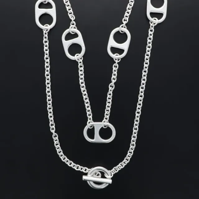 Secret de Cuir N°645 sautoir capsule plaqué argent