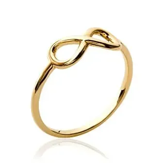Oriana France bague fine infini plaqué or doré