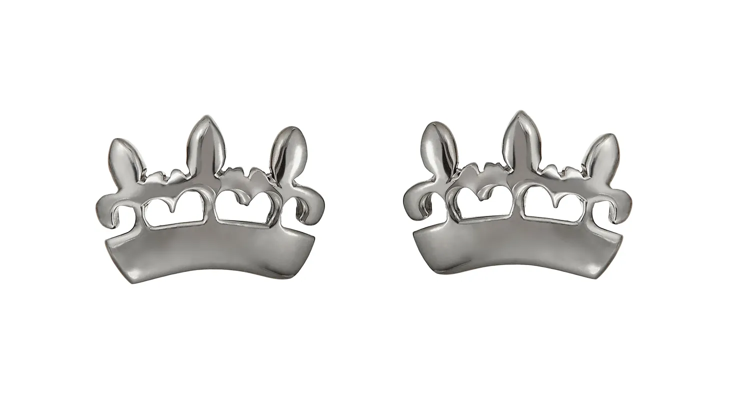 Lorella Tamberi Canal Bee Queen Crown boucles d'oreilles ruthénium