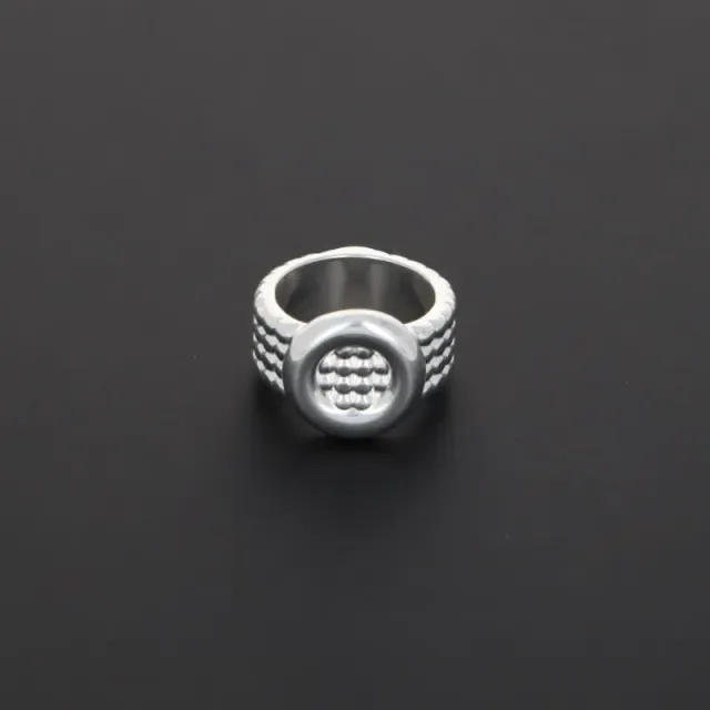 Secret de Cuir N°1502 bague 4 rangs perles plaqué argent
