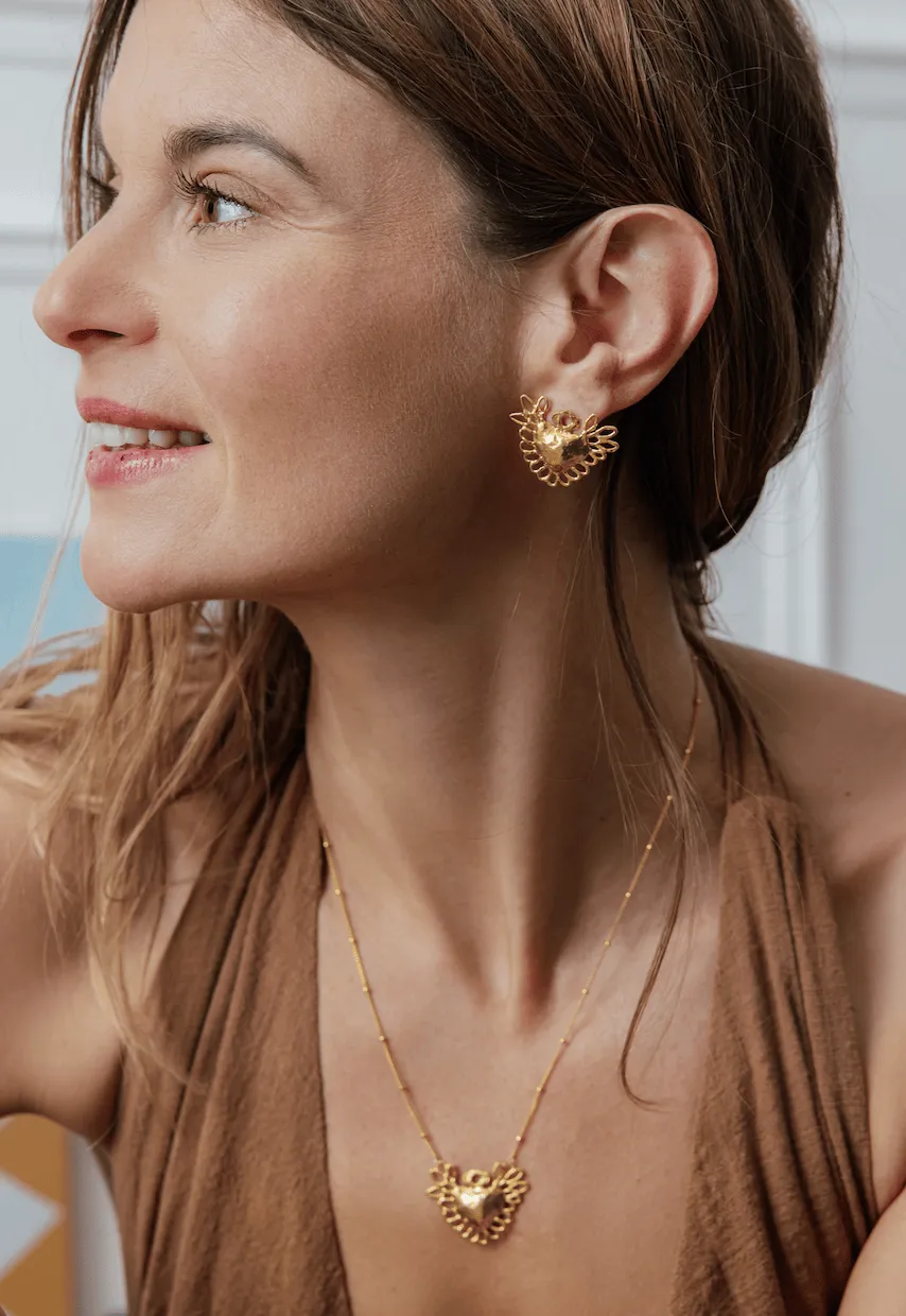 Elise Tsikis Klaina collier perles héritage grec doré