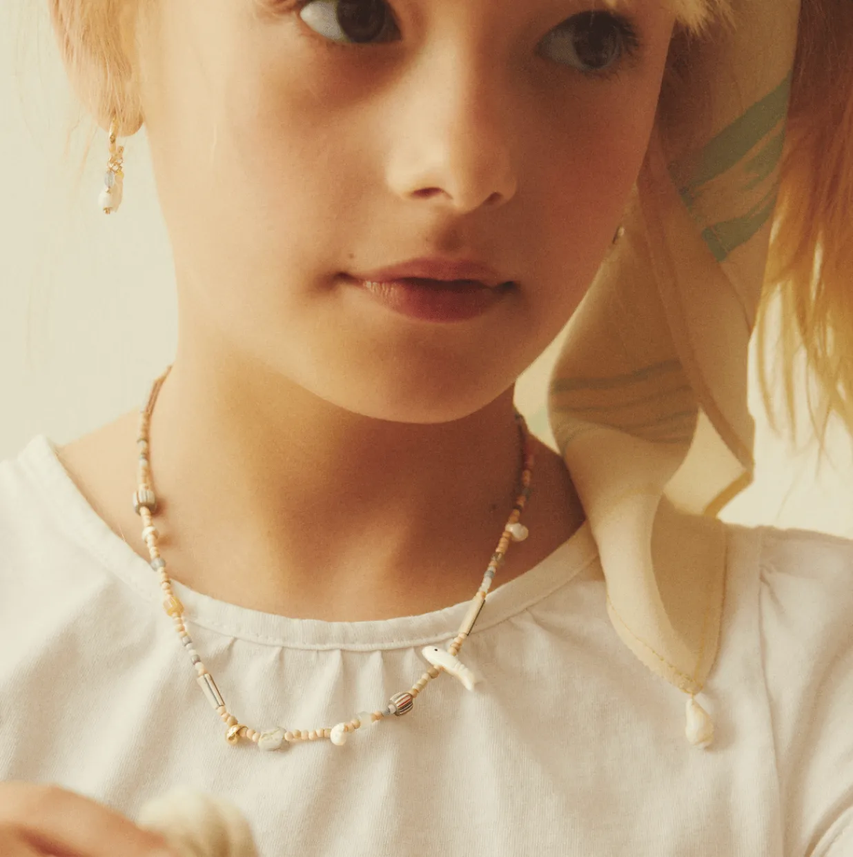 Elise Tsikis Clapotis Artimon collier enfant lin ajustable