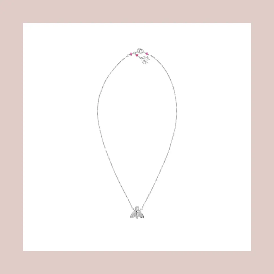 Lorella Tamberi Canal Bee Queen collier abeille zircons rouge