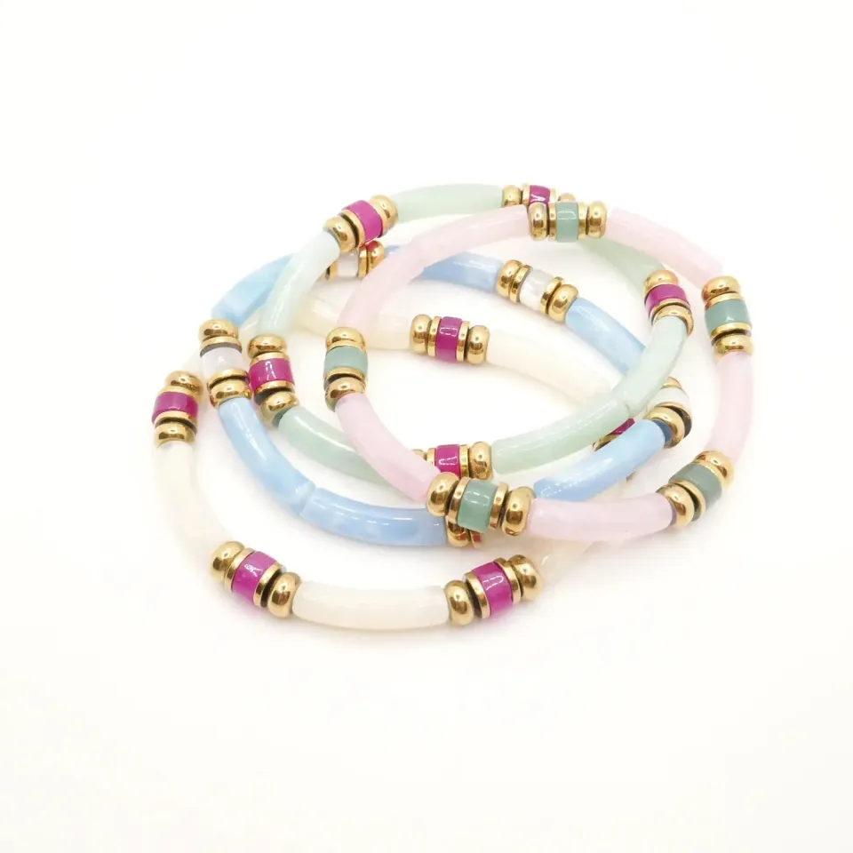 Cloralys Carmen été bracelet blanc taille M hématite