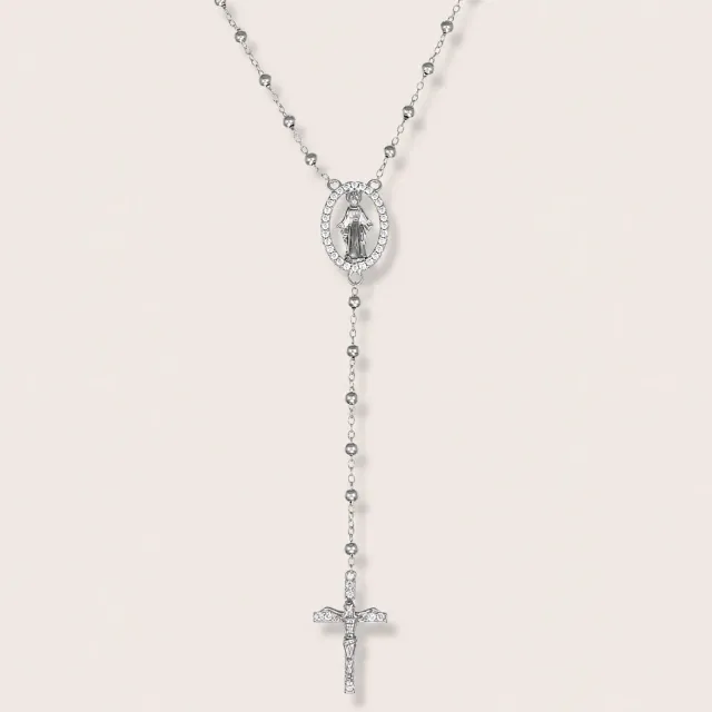 Ultima Edizione Rosario Y collier chaîne zircons